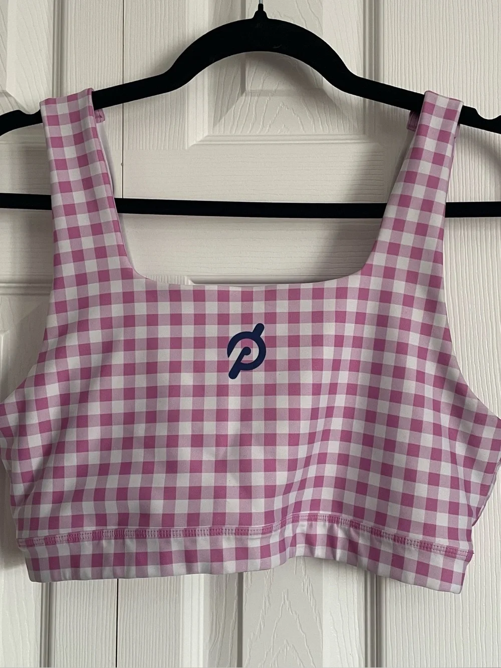 plaid peloton matching workout set